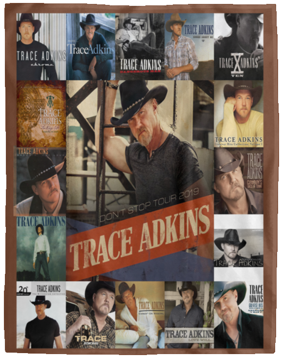 Trace Adkins Blanket Trace Adkins For Fans Quilt Fleece Sherpa VPL Cozy Plush Fleece Blanket - 60x80