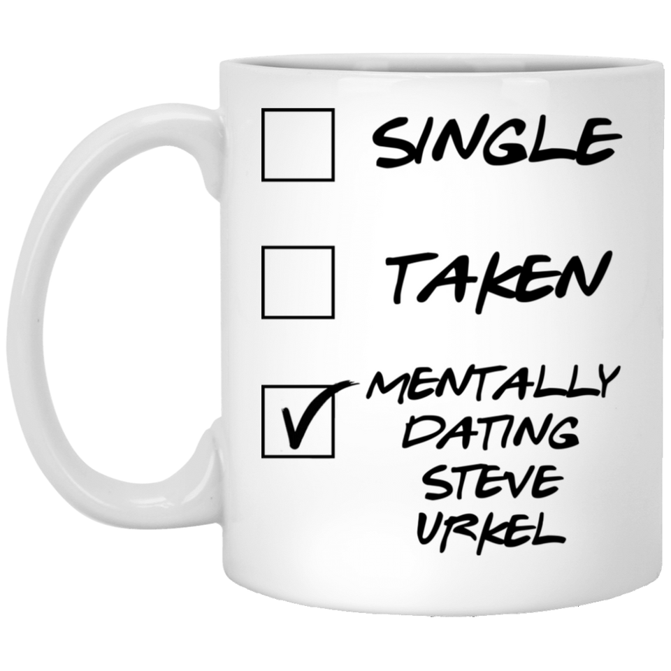 Funny Steve Urkel Mug. Single, Taken, Mentally Dating Coffee, Tea Cup. Perfect Novelty Gift Idea for Any Fan, Lover. Women, Men Boys, Girls. Birthday, Christmas 11 ounces.