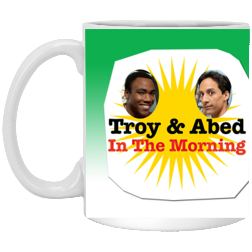 NBC TV Show Series Community Troy And & Abed In the Morning Coffee Drinking Mug 11oz
