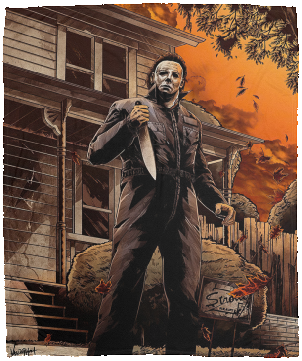 Halloween Michael Myers Ultra-Soft Warm Micro Fleece Throw Blanket Sherpa D15 VPM Cozy Plush Fleece Blanket - 50x60