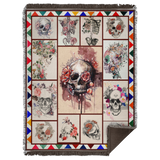 Sugar Skull Blanket Make It Awesome Quilt Fleece Sherpa Throw Quilt Blanket - WB68 Woven Blanket - 60x80
