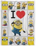 Minion Blanket, Despicable Me Fleece Blanket, I Love Minion Sherpa Blanket VPL Cozy Plush Fleece Blanket - 60x80