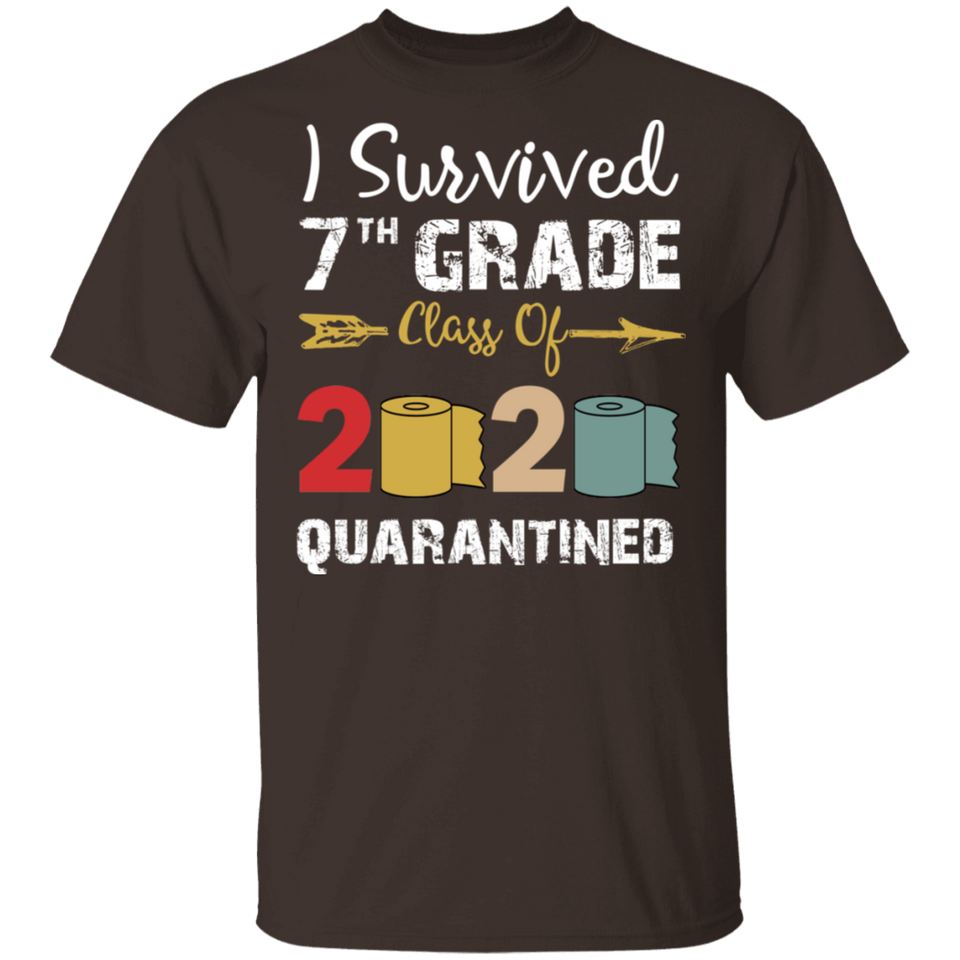 7th Grade Class of 2020 Quarantined Graduation I Survived 7th Grade Shirt