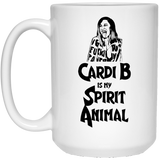 Funny Cardi B is my Spirit Animal Coffee Mug Novelty Gift Cardi B Gift 15Oz