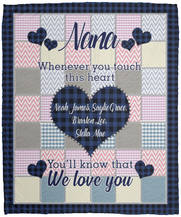 Noah James, Saylie Grace, Braxton Lee, Stella Mae - VPM Cozy Plush Fleece Blanket - 50x60