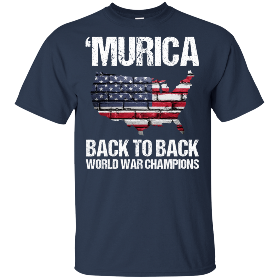 Back To Back World War Champions Champs Distressed USA Quality T-shirt G200 Gildan Ultra Cotton T-Shirt men black