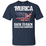 Back To Back World War Champions Champs Distressed USA Quality T-shirt G200 Gildan Ultra Cotton T-Shirt men black