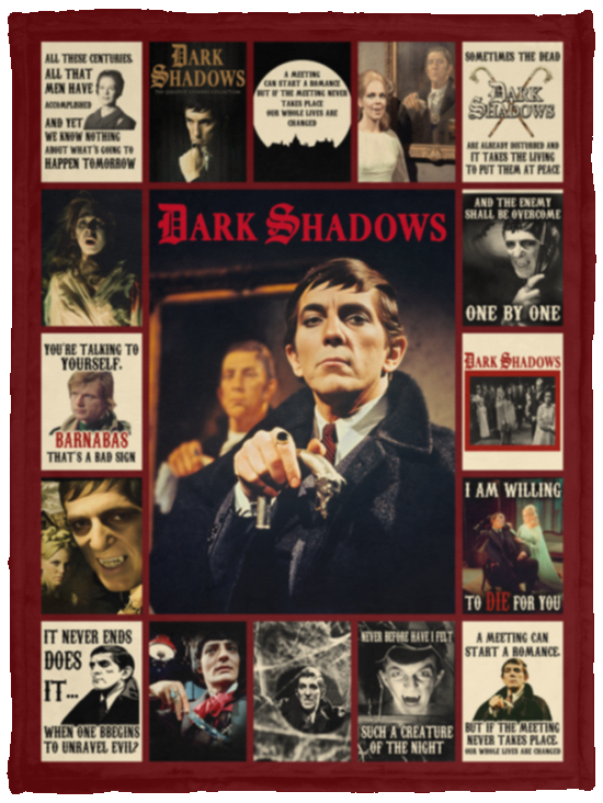 Dark Shadows TV Series Blanket, Dark Shadows Fleece, Sherpa Blanket VPS Cozy Plush Fleece Blanket - 30x40