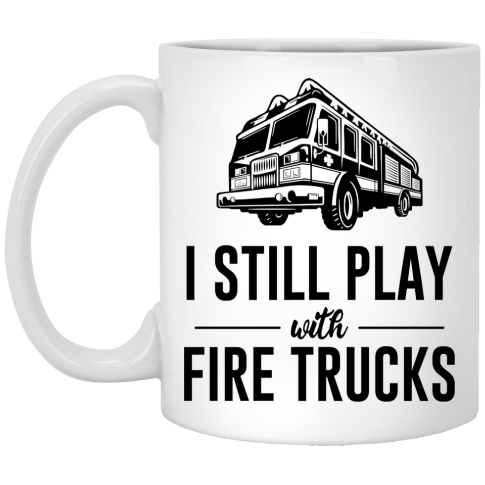 Jyotis - Fire Truck Mug Firefighter Coffee Mug - Funny Firetruck Gifts Cermic Cup as seen in Shirt and Fire Store Equipment for Fireman Who wear the Costume and This is How they Roll 11oz