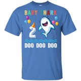 Kids Baby Shark Shirt Toddler 2nd birthday 2 Year Old Boy or Girl (G200B Gildan Youth Ultra Cotton T-Shirt)