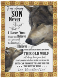 “Unconditional Love” 30x40  to My Amazing Son - Never Forget That I Love You VPS Cozy Plush Fleece Blanket - 30x40