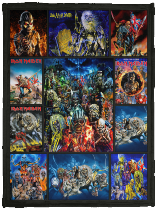 Iron Maiden Blanket, Heavy Metal Fleece, Sherpa Blanket For Fans VPS Cozy Plush Fleece Blanket - 30x40