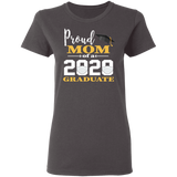 Proud Dad Mom of A 2020 Graduate T-Shirt Couple Matching Graduation Shirts
