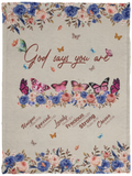 Butterfly Blanket Christian Gifts for Women, Men Fleece, Sherpa Blanket VPS Cozy Plush Fleece Blanket - 30x40
