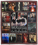 Supernatural 15 Years Blanket, Supernatural TV Series Fleece, Sherpa Blanket VPM Cozy Plush Fleece Blanket - 50x60