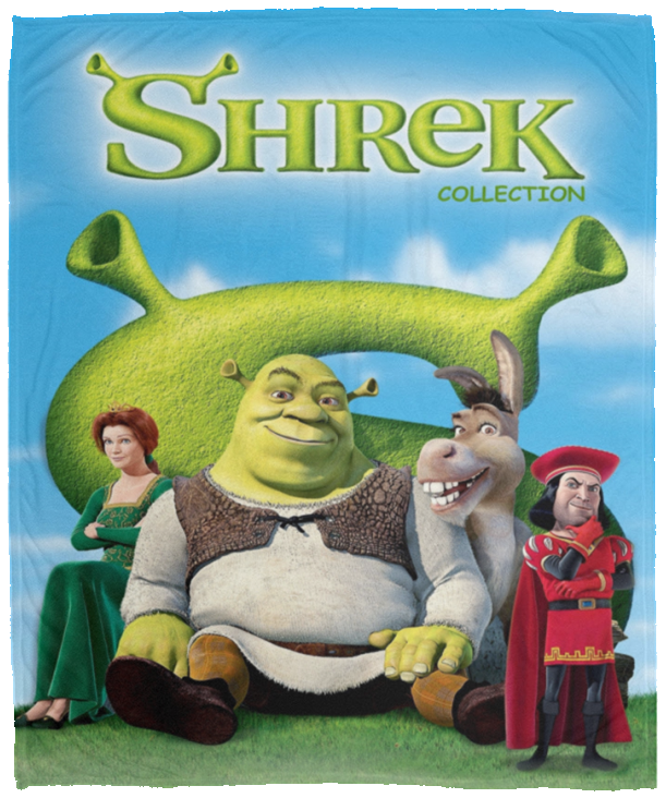 Shrek Blanket, Shrek Movie Fleece, Sherpa Blanket Funny Cartoon - VPM Cozy Plush Fleece Blanket - 50x60