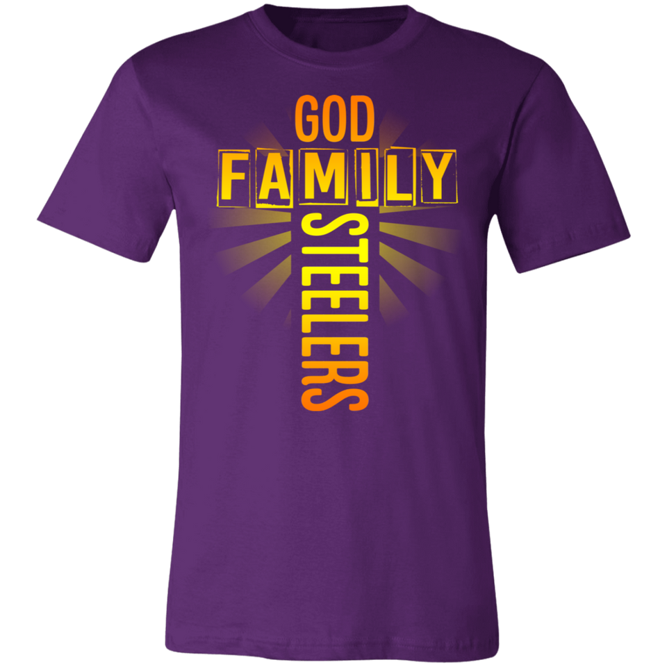 God Family Steelers T-Shirt Steelers Fan Unisex Jersey Short-Sleeve Tshirt