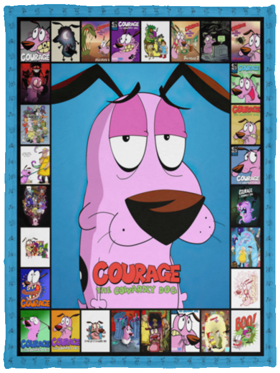 Courage the Cowardly Dog Blanket, Courage Dog Fleece, Sherpa Blankets VPS Cozy Plush Fleece Blanket - 30x40