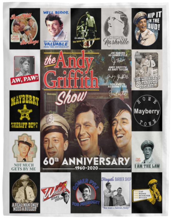 The Andy Griffith Show Blanket, The Andy Griffith Show Fleece, Sherpa Blanket VPL Cozy Plush Fleece Blanket - 60x80