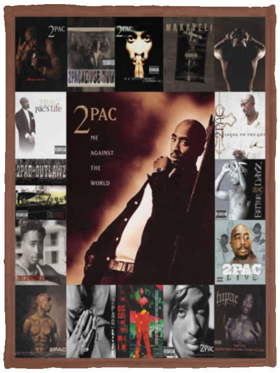 Tupac Shakur Blanket, 2Pac Rapper Fleece, Sherpa Blanket For Fans - VPS Cozy Plush Fleece Blanket - 30x40
