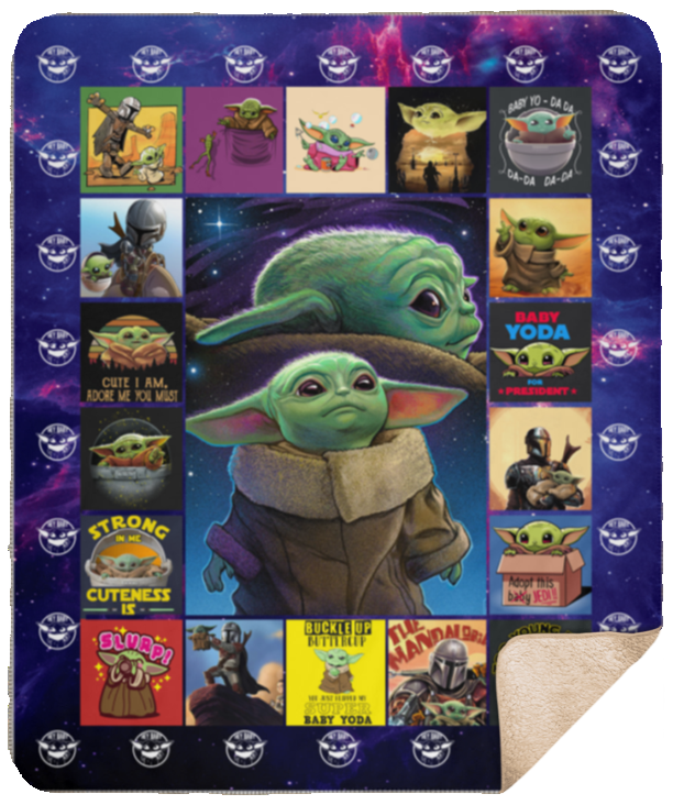 Collection Baby Yoda Blanket Star Blanket Wars Blanket Mandalorian Blanket - Yoda Funny Blanket - Star-War Gift Idea for Men Women - Birthday Gift - Sherpa Blanket - 50"x60"