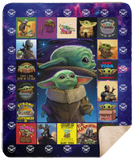 Collection Baby Yoda Blanket Star Blanket Wars Blanket Mandalorian Blanket - Yoda Funny Blanket - Star-War Gift Idea for Men Women - Birthday Gift - Sherpa Blanket - 50"x60"