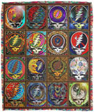 Skull Grateful Dead Steal Your Face Grateful Dead  V2  - VPM Cozy Plush Fleece Blanket - 50x60