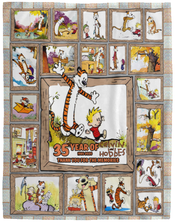 Calvin And Hobbes Blanket, Dear Mr. Watterson Quilt, Fleece, Sherpa Blanket - VPL Cozy Plush Fleece Blanket - 60x80