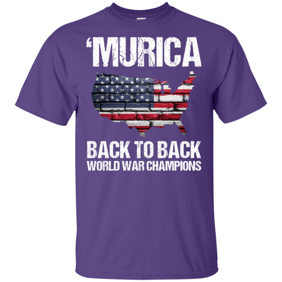 Back To Back World War Champions Champs Distressed USA Quality T-shirt G200 Gildan Ultra Cotton T-Shirt men black