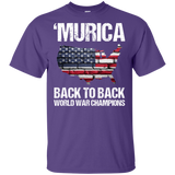 Back To Back World War Champions Champs Distressed USA Quality T-shirt G200 Gildan Ultra Cotton T-Shirt men black