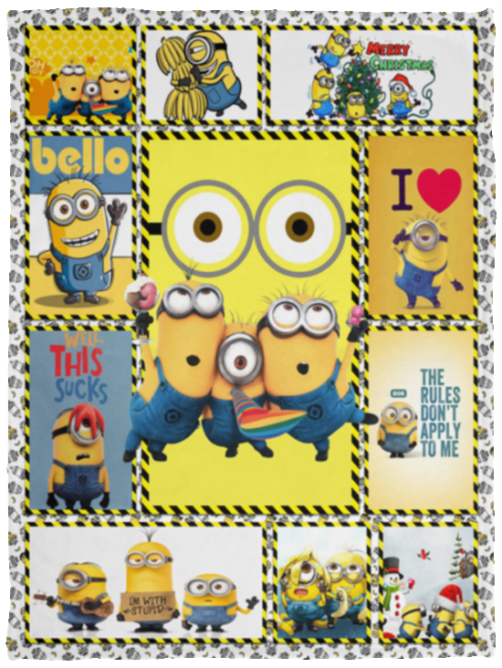 Minions Blanket, Limited Edition Minions Fleece, Sherpa Blanket VPS Cozy Plush Fleece Blanket - 30x40