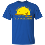 Sunset Sorry Can't Talk I'm On Another Line Fishing Shirt T-Shirt for Mens