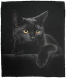 Halloween Black Cat Blanket, Soft Fleece, Sherpa Blankets Gifts, Black Cat  - VPM Cozy Plush Fleece Blanket - 50x60
