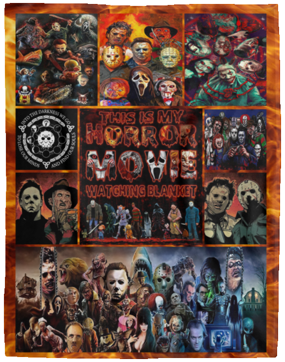 This is My Horror Movies Watching Blanket Horror Movie Characters Fleece Gift VPL Cozy Plush Fleece Blanket - 60x80