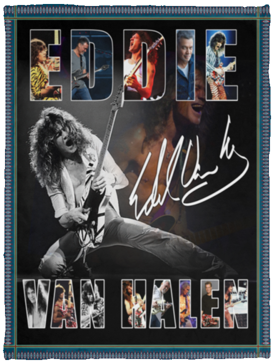 Eddie Van Halen Fleece Sherpa Throw Quilt Blanket for Bedroom Sofa VPS Cozy Plush Fleece Blanket - 30x40