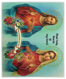 Mr.Jyotis Sacred and Immaculate Hearts Throw Blanket Soft Fleece Throw Blanket - VPM Cozy Plush Fleece Blanket - 50x60