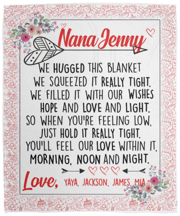 Yaya, Jackson, James, Mia VPM Cozy Plush Fleece Blanket - 50x60