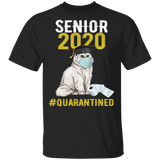 Senior 2020 Quarantine T-Shirt Class Of 2020 Graduation Grad Cat T Shirt
