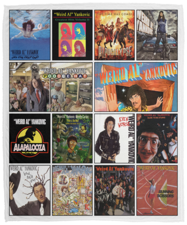 Weird Al Yankovic Blanket, Weird Al Yankovic Quilt, Fleece, Sherpa Blanket VPM Cozy Plush Fleece Blanket - 50x60