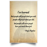 Ma-ya Ange-lou Motivational Quote, Inspirational Wall Art Print Typography, Makes a Great Gift, Chic Home Decor - No Frame 16" x 24"