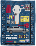 Back To The Future Blanket DeLorean Quilt Fleece Sherpa Throw Blanket VPL Cozy Plush Fleece Blanket - 60x80