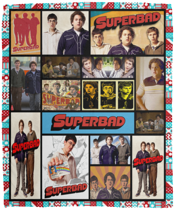 Superbad Blanket, Superbad Movie Fleece, Sherpa Blanket - VPM Cozy Plush Fleece Blanket - 50x60