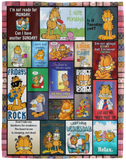 Garfield Blanket Garfield Lover Quilt Garfield Cat Fleece Sherpa Throw Blanket - VPL Cozy Plush Fleece Blanket - 60x80