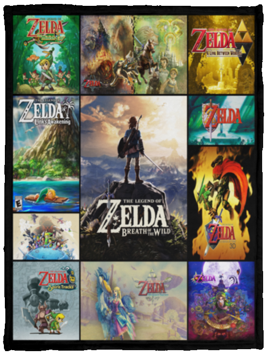 The Legend of Zelda Blanket Link - Zelda Fleece Sherpa Throw Blanket VPS Cozy Plush Fleece Blanket - 30x40