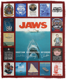 JAWS Blanket Horror Movie Quilt Halloween Fleece Sherpa Throw Soft and Warm VPM Cozy Plush Fleece Blanket - 50x60