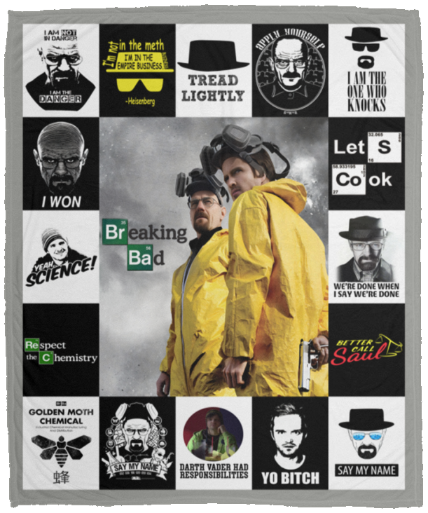 Breaking Bad Blanket, Breaking Bad TV Series Quilt, Fleece, Sherpa Blanket VPM Cozy Plush Fleece Blanket - 50x60
