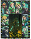 Zelda For Fans Blanket The Legend of Zelda Quilt Fleece Sherpa Throw Blanket - VPL Cozy Plush Fleece Blanket - 60x80