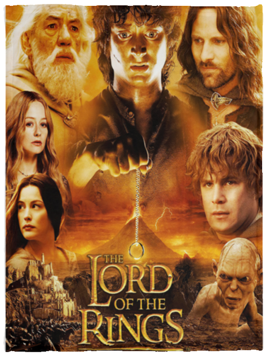 The Lord Of The Rings Blanket, One Ring Fleece, Sherpa Blanket - VPS Cozy Plush Fleece Blanket - 30x40