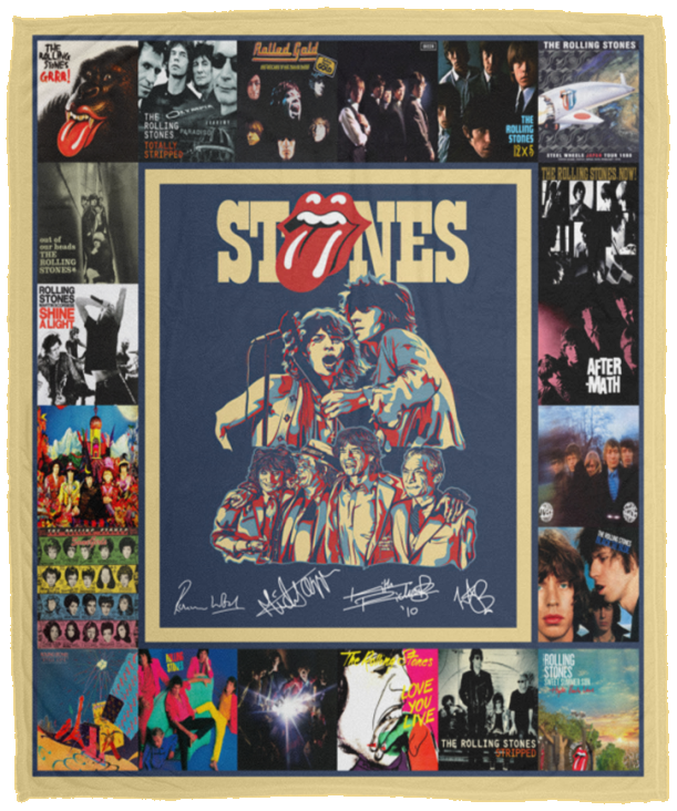 The Rolling Stones Blanket The Rolling Stones For Fans Fleece, Sherpa Blankets - VPM Cozy Plush Fleece Blanket - 50x60