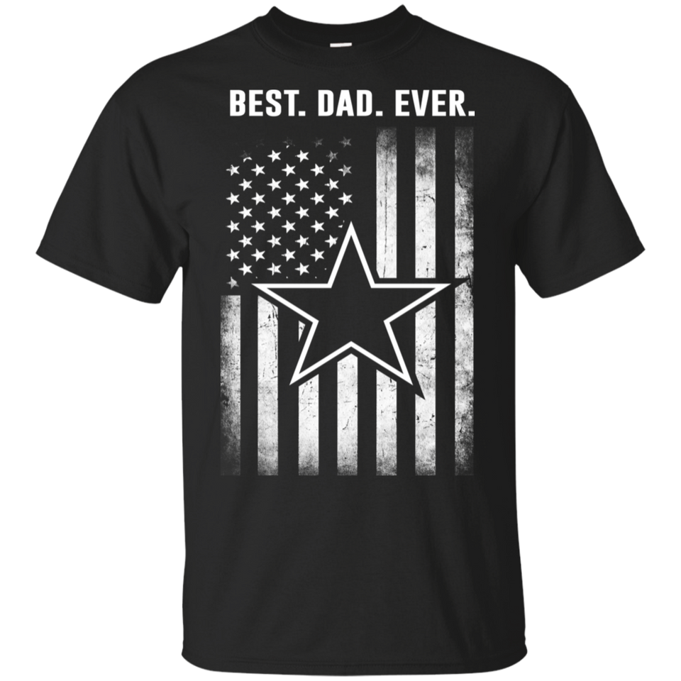 Best Dad Ever Cowboy Flag football Dallas Fans tshirt gift (G200 Gildan Ultra Cotton T-Shirt)